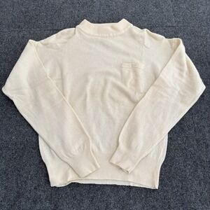 Kelly‎ Harper Pullover Sweater Women's Large Lambswool Angora Button Pocket 90s